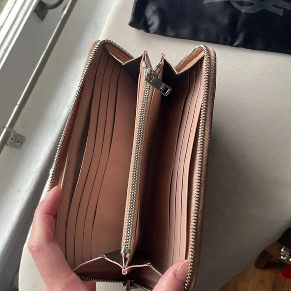 YSL wallet in blush pink silver hardware with dust bag and COA - Picture 8 of 16